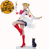 【In Stock】Anime Sailor Moon Supers Cosplay Usagi Tsukino Battle Suit Costume Costumes